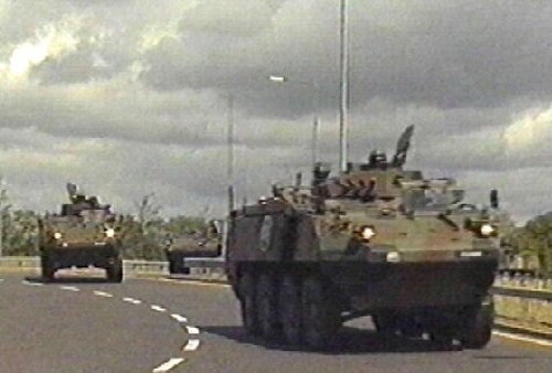 Bush visit - Troops prepare for arrival