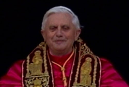 Pope Benedict XVI - Makes first appearance on Vatican balcony
