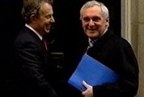 Tony Blair &amp; Bertie Ahern - Held talks at Downing Street this afternoon