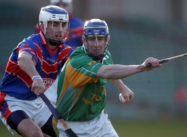 Stephen Cronin of Erin's Own tackles Paddy O'Brien of Toomevara in action in Sunday's Munster Club final