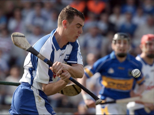 Eoin Kelly scores Waterford's goal at Nowlan Park earlier today