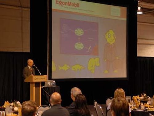 The Yes Men - 'Shepard Wolff' tells the GO-EXPO conference about Vivoleum