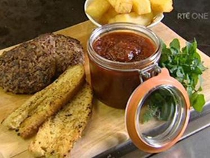 Richard Corrigan's Rump Burger with Foccacia Bread and Chunky Chips