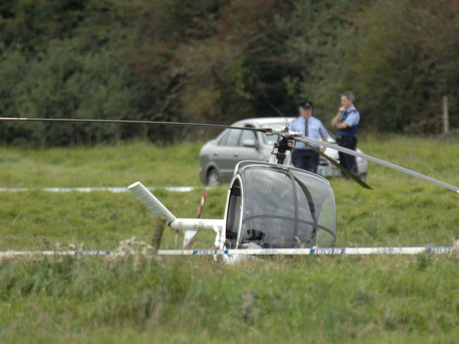 Two injured in helicopter crash