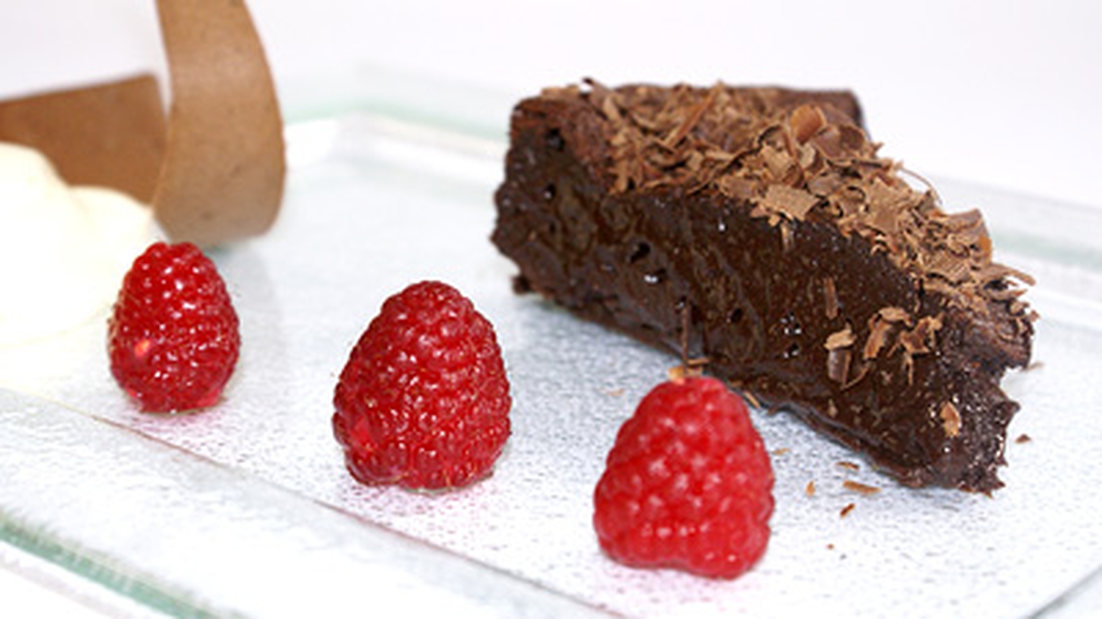 Chocolate Mousse Cake with Vanilla Ice Cream