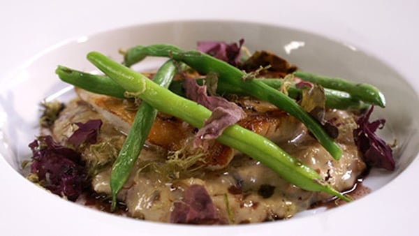 Richard Corrigan's Steamed Turbot with Oyster and Seaweed Tapenade