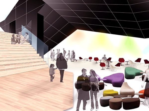 An artist's image of the new cinema space