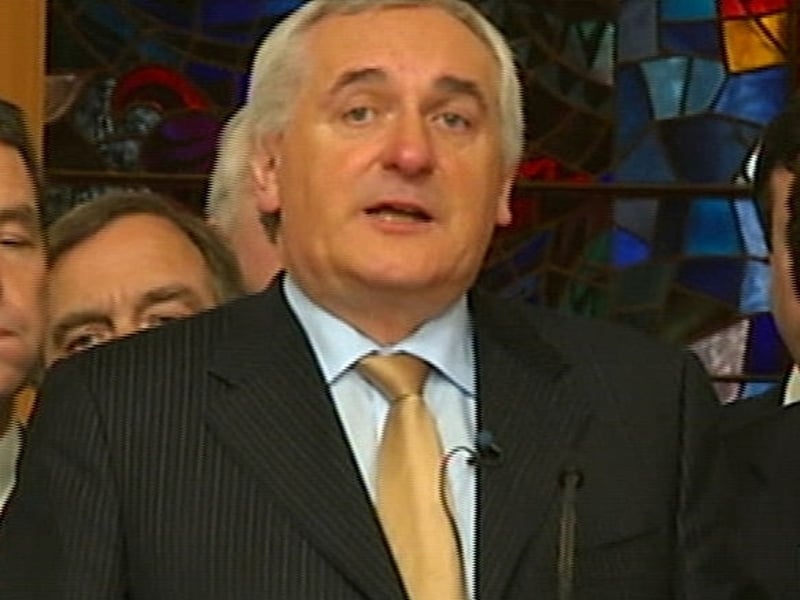 Bertie Ahern - Statement at Govt Buildings