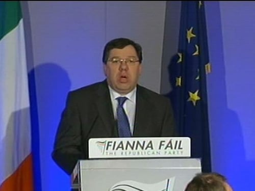 Brian Cowen - Gives first news conference