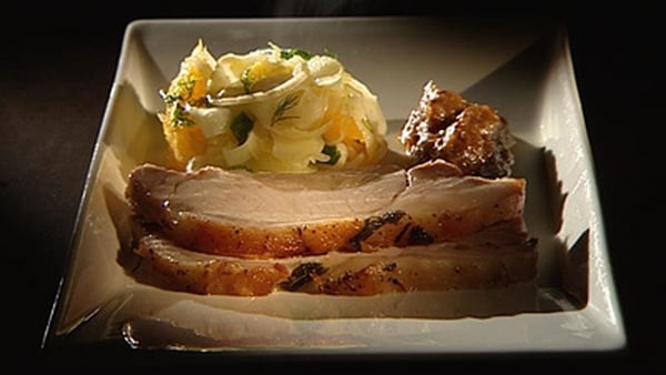 Richard Corrigan's Pork in Milk with Homemade Brown Sauce and Fennel and Orange Salad