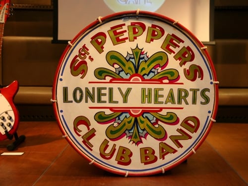 The Beatles' drumskin - Sold at auction for €670,000