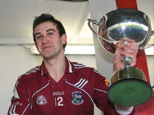 Galway captain Nicky Joyce with the trophy