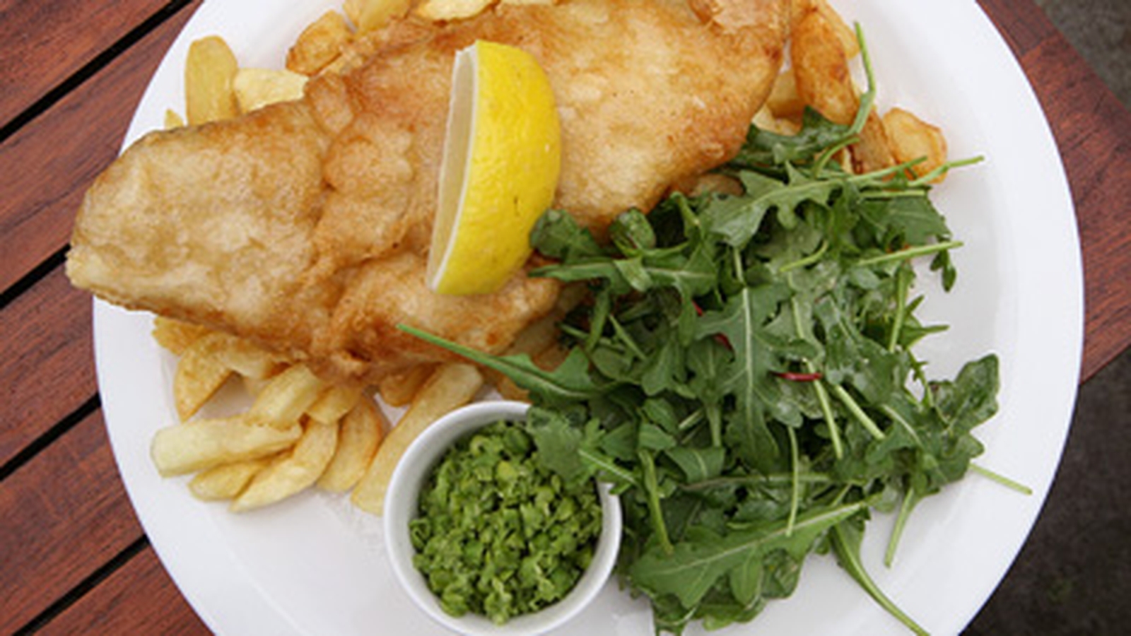 Fish and Chips with Minted Pea Purée