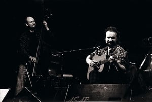 John Martyn and Danny Thompson play Dublin's Gaiety Theatre in 1987 (pic John Cooney)