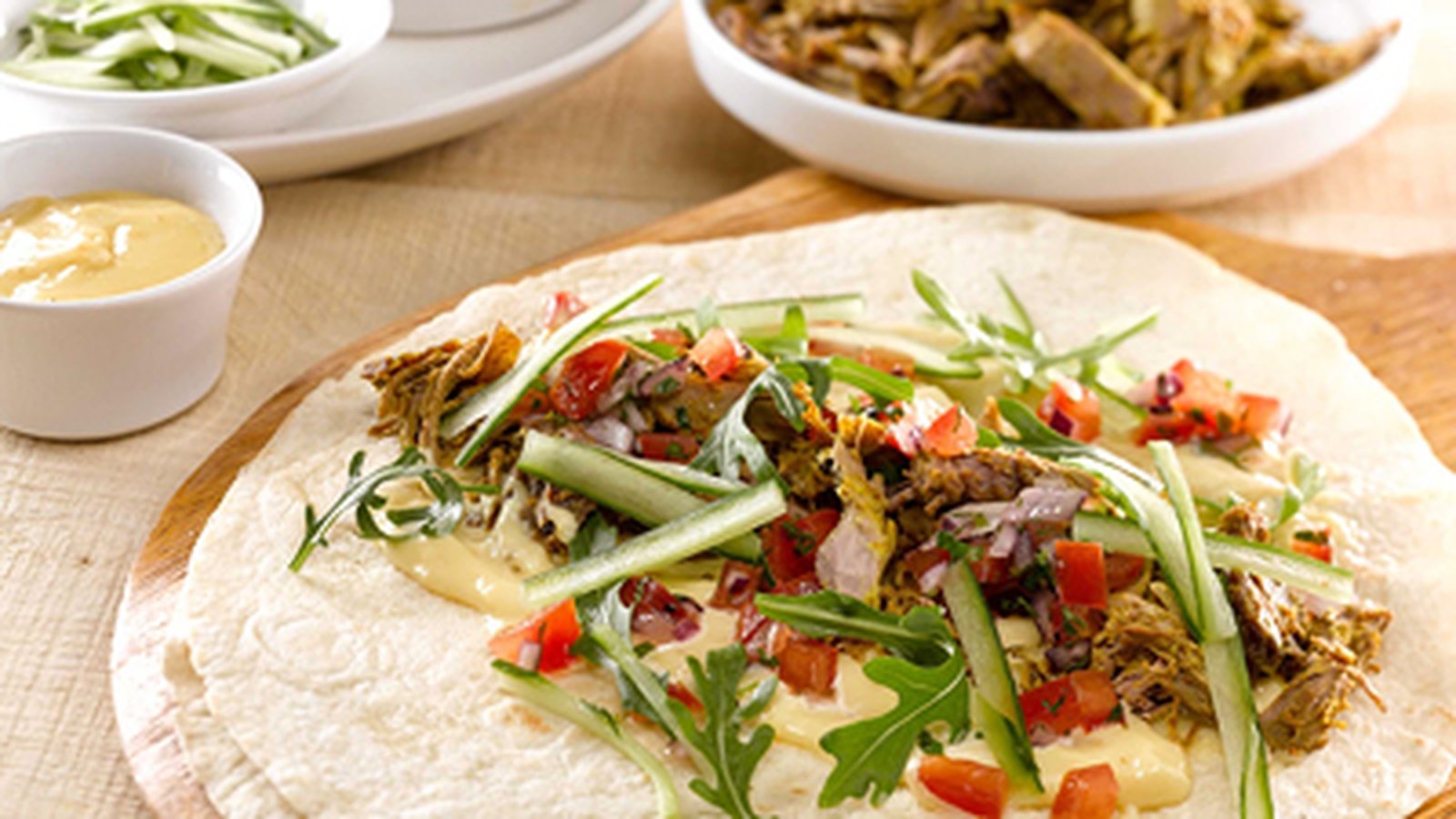 Slow Cooked Spiced Shoulder of Lamb Wraps