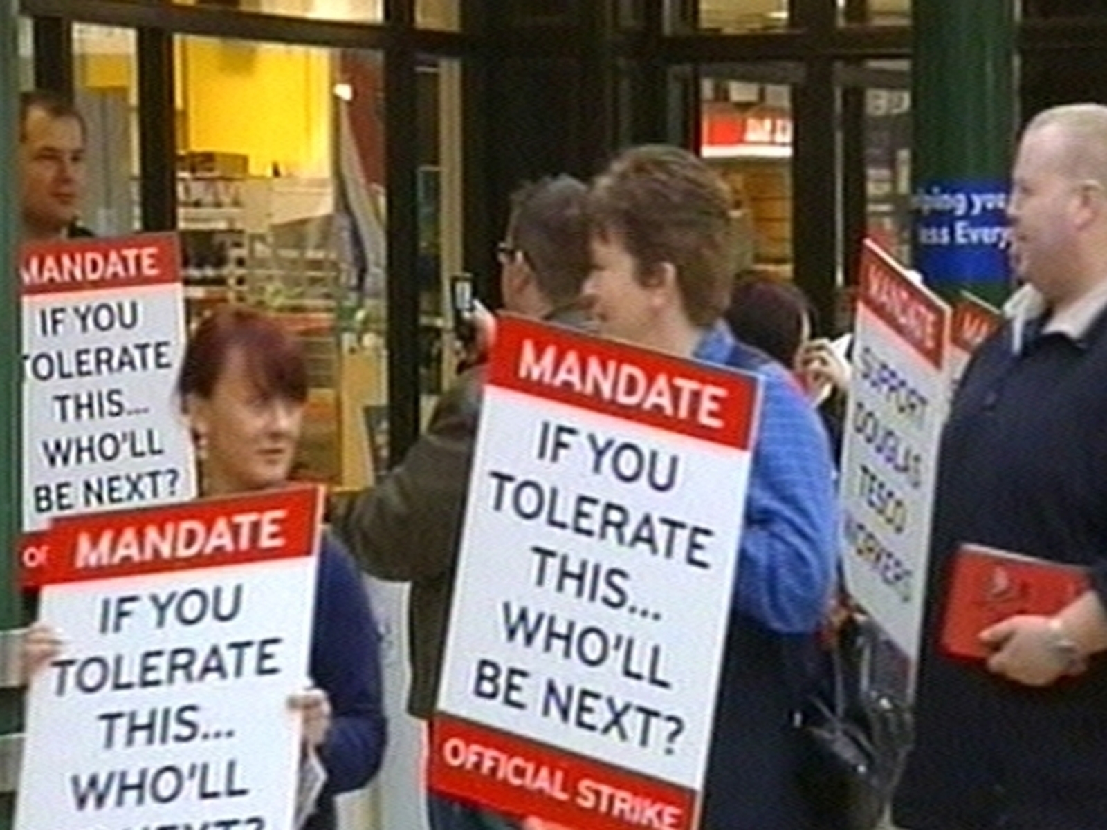 Tesco workers strike in Cork