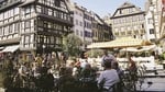 The bustling Strasbourg city centre.
