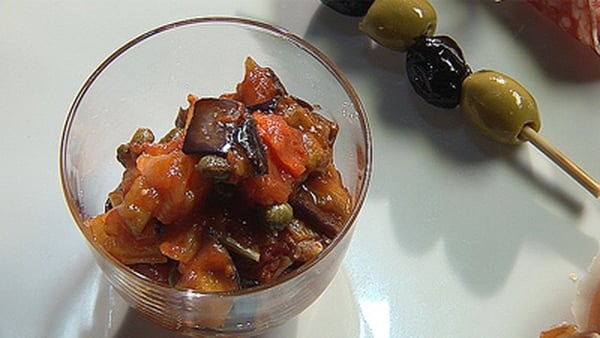 Catherine Fulvio offers her version of Caponata which she serves as the centrepiece to a plate of antipasti.