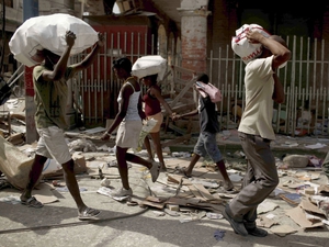 Scavenging in Port-au-Prince