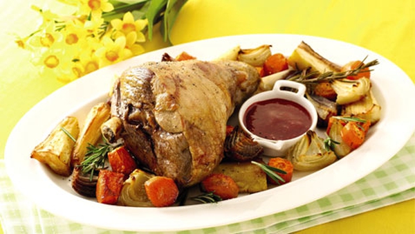 A delcious and traditional family meal. Donal Skehan's Simple Garlic & Rosemary Roast Lamb
