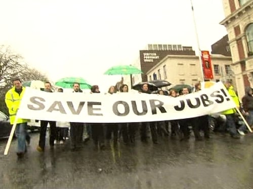 Dublin - Protest by Quinn Insurance employees