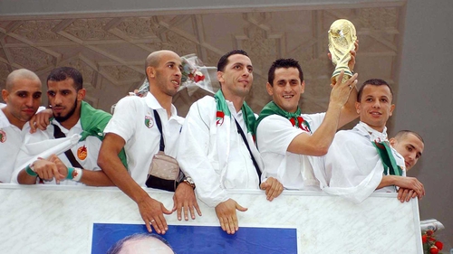 The Algerian team were given a heroes welcome in their homeland after qualifying for South Africa