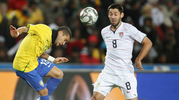 Clint Dempsey in action for the USA in the 2009 Confederations Cup final against Brazil