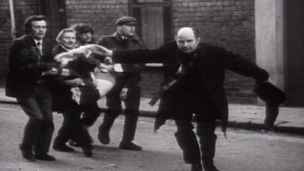 Bishop Daly was filmed waving a bloody handkerchief on Bloody Sunday