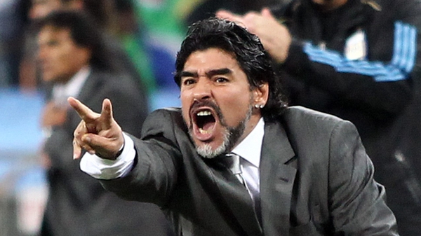 Diego Maradona has hit out at Louis van Gaal over his treatment of Radamel Falcao