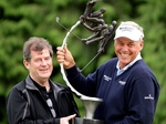 Darren Clarke with event host JP McManus