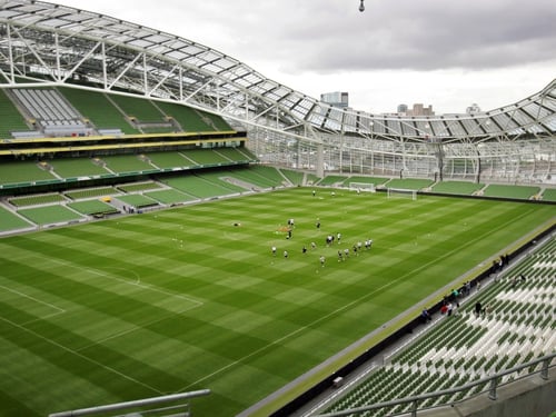 The first international football match takes place at the Aviva this evening as Ireland entertain Argentina