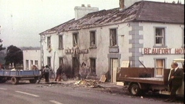 Nine people were killed and 30 injured when three car bombs exploded in the village on 31 July 1972