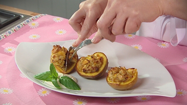 Catherine Fulvio's Baked Stuffed Peaches with Amaretti