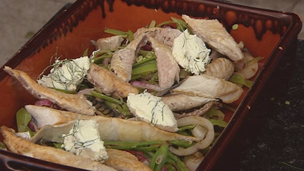 Richard Corrigan's Tea-Smoked Dingle Mackerel with a Warm Green Salad and a Quark Cheese