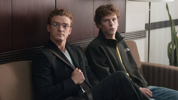 Justin Timberlake and Jesse Eisenberg in The Social Network