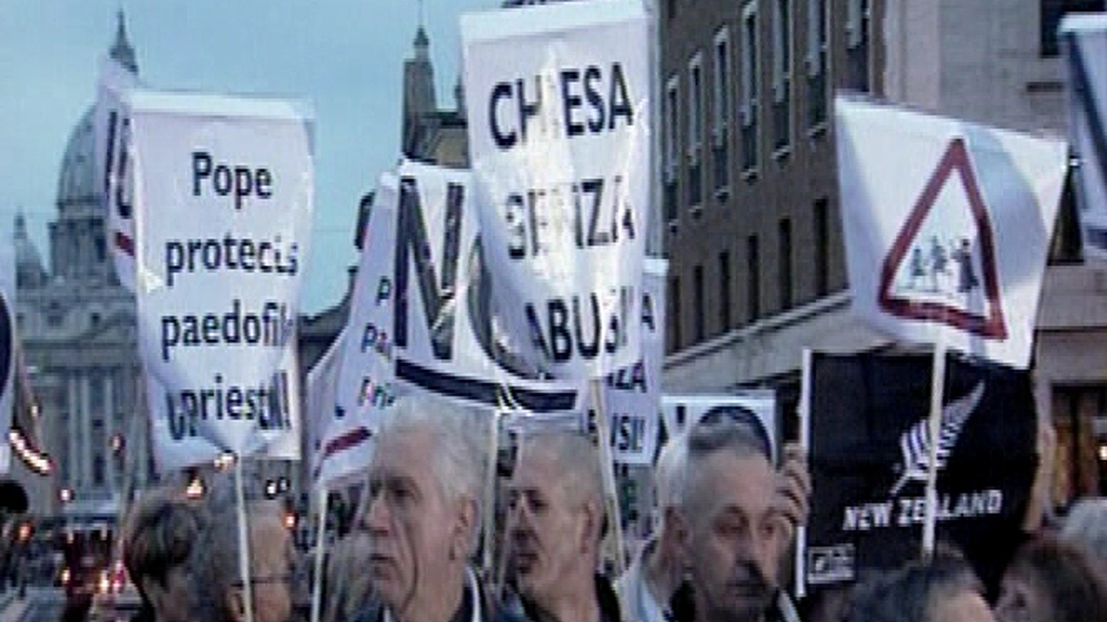 Abuse victims protest at the Vatican