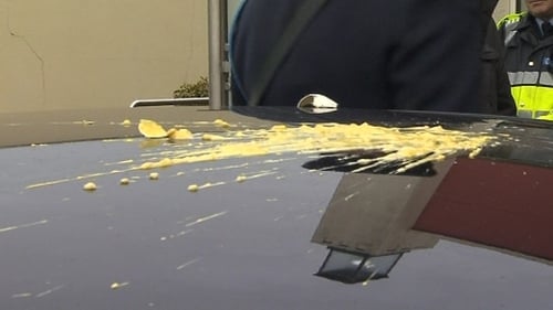 Nenagh - Minister's car was hit with the food
