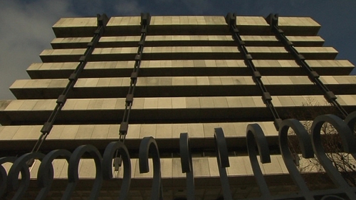 The Central Bank says pay cuts in line with the HRA have been imposed on around 570 staff