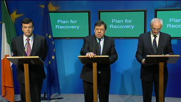 Lenihan, Cowen & Gormley - At four-year plan announcement