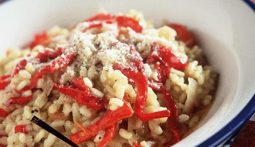 Catherine Fulvio's Oven-baked Pancetta, Sausage & Red Pepper Risotto