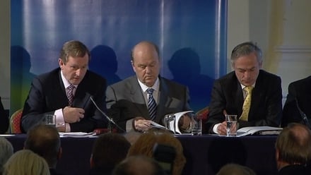 Michael Noonan at Fine Gael manifesto launch