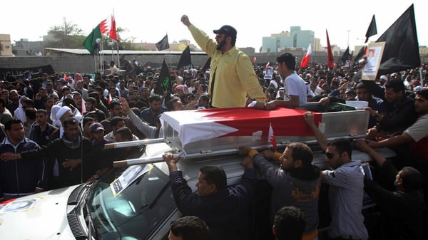 Bahrain - Thousands joined funeral processions in Sitra