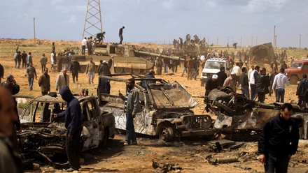 French jets have destroyed Gaddafi vehicles