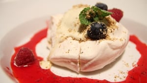 Pavlova with Lavender Ice Cream: The Restaurant