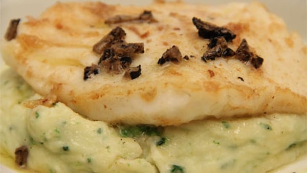 Pan Fried Fillet of Turbot with Colcannon and Truffle Dressing