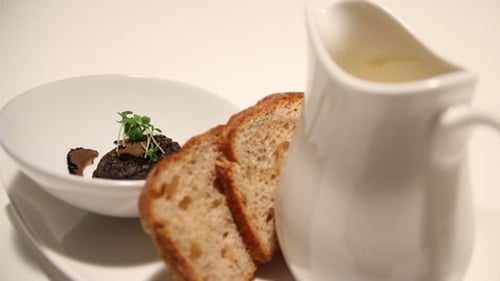 Celeriac Soup with a Quenelle of Mushroom Duxelle and Shaved Truffle: Norah Casey