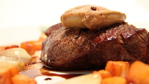 Organic Angus Beef with Sweet Potatoes and a Red Wine Jus: The Restaurant