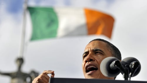 Obama - 'Hello Dublin, hello Ireland. My name is Barack Obama of the Moneygall Obamas'