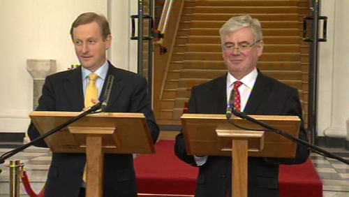 Enda Kenny &amp; Eamon Gilmore - Some targets have been met