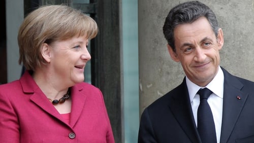 Angela Merkel &amp; Nicolas Sarkozy - Meeting ahead of eurozone summit